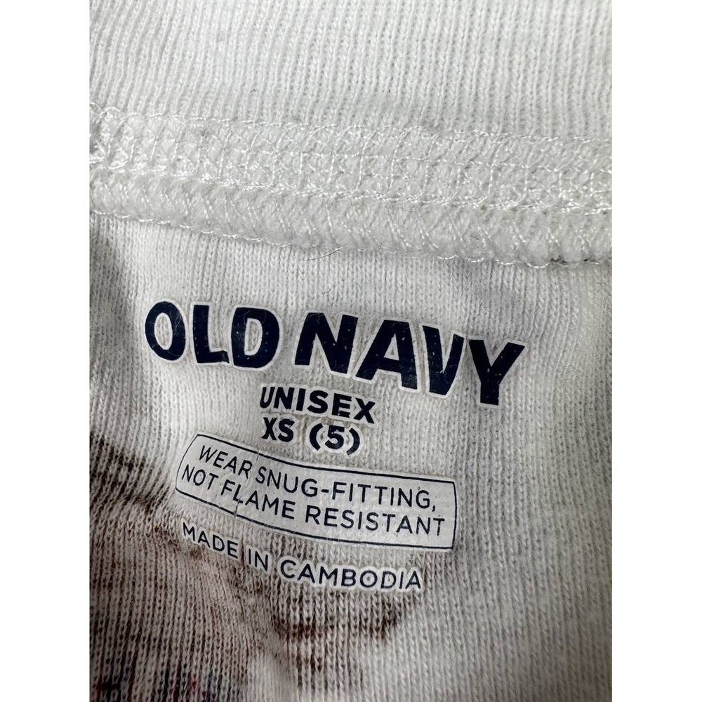 Old Navy Unisex Kids Christmas Pajamas Reindeer Sleigh Holiday XS 5 - Picture 3 of 7